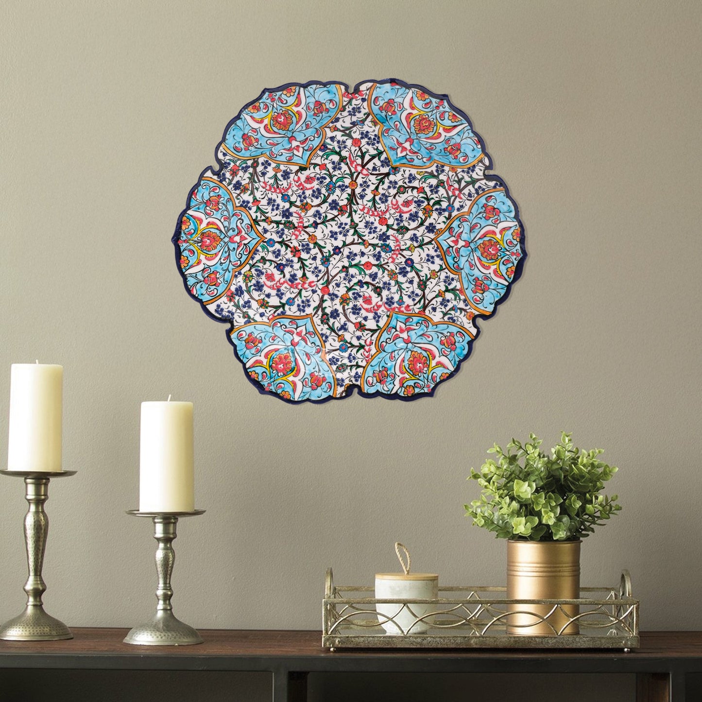 Ceramic Decorative Plate, Imperial Blossom Decorative Plate