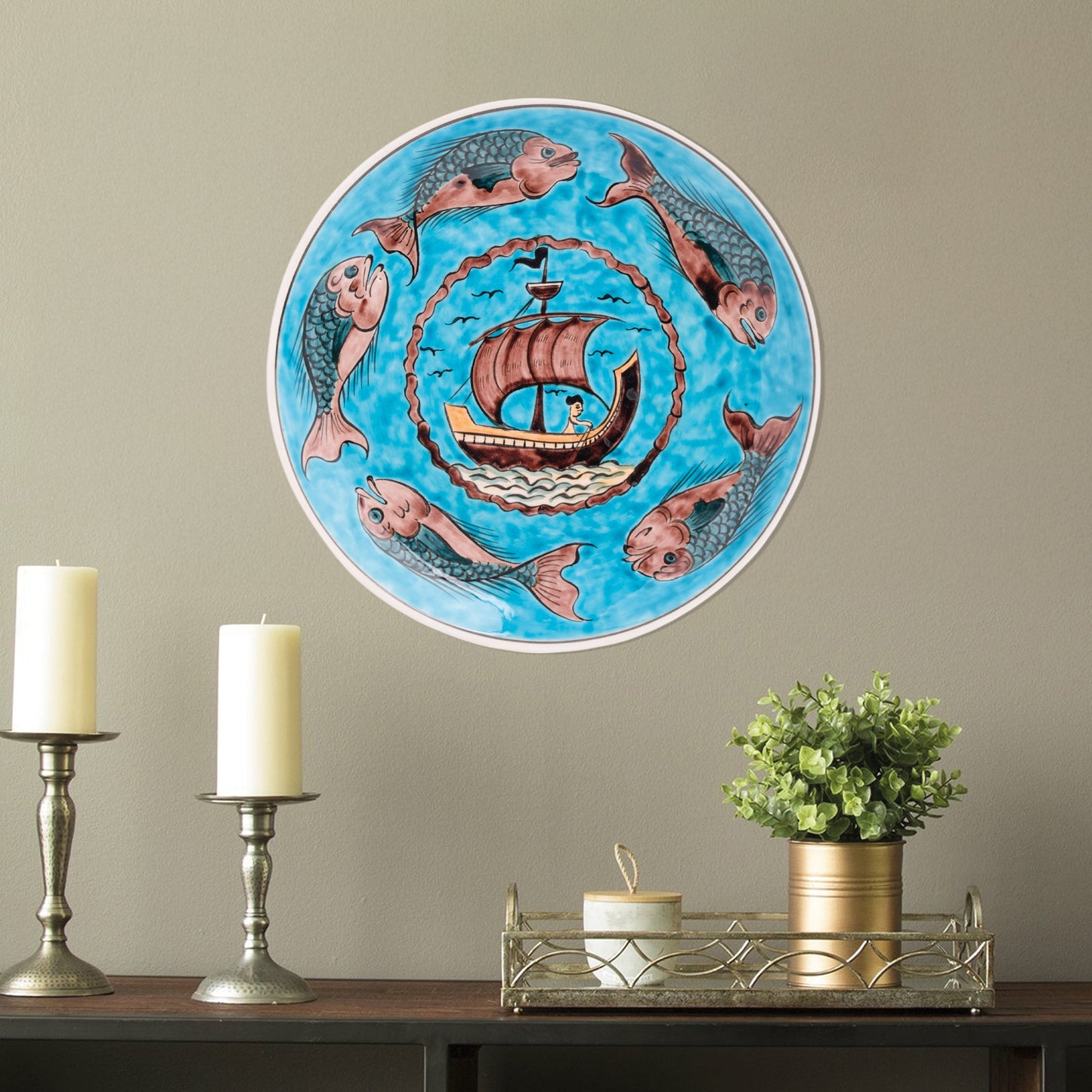 Ceramic Decorative Plate, Mariner's Voyage Decorative Plate