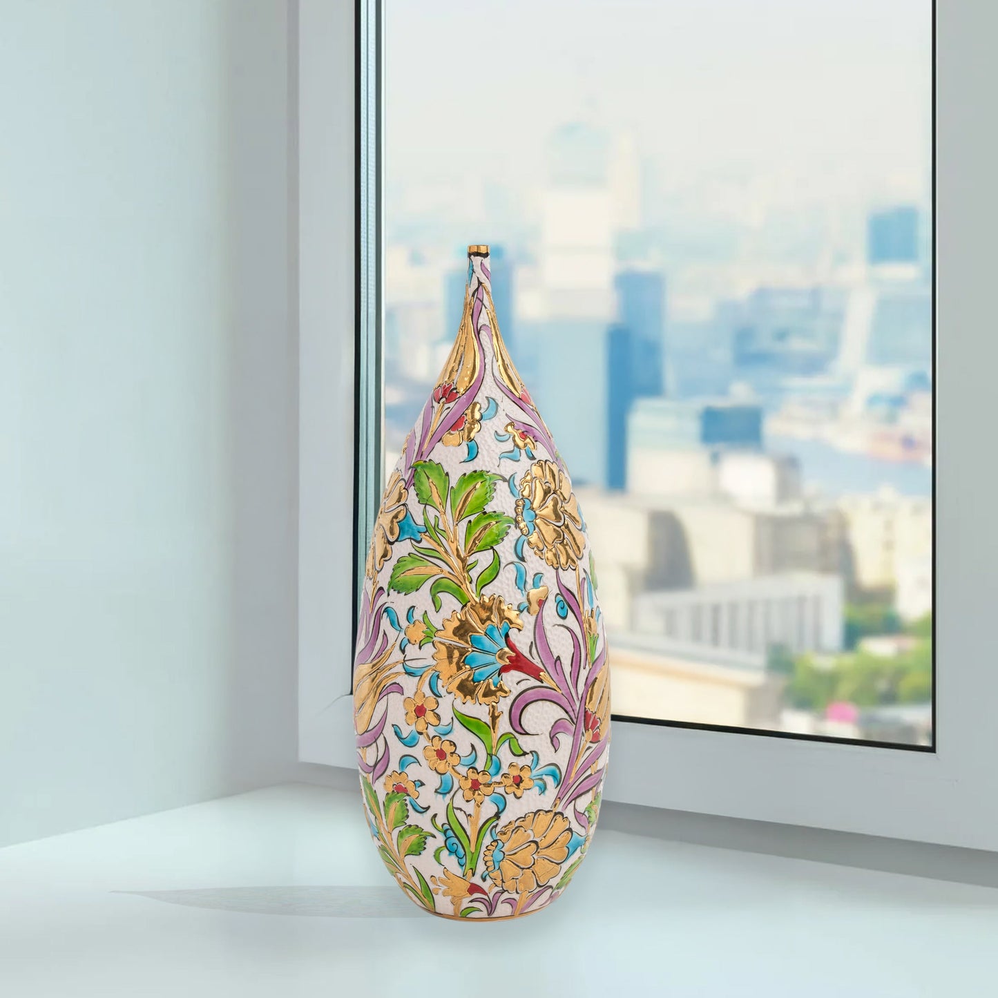 ceramic bottle, decorative bottle, ceramic vase, handmade ceramic bottle