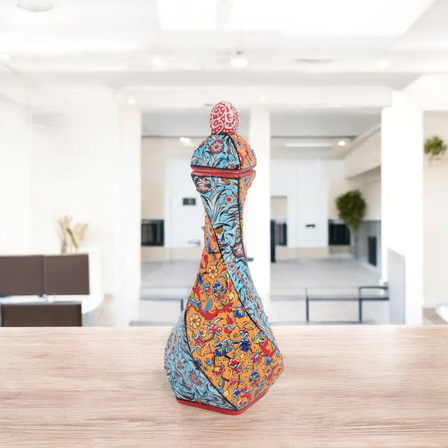 Handmade Ceramic Decorative Vase, Ornate Mosaic Ceramic Vase