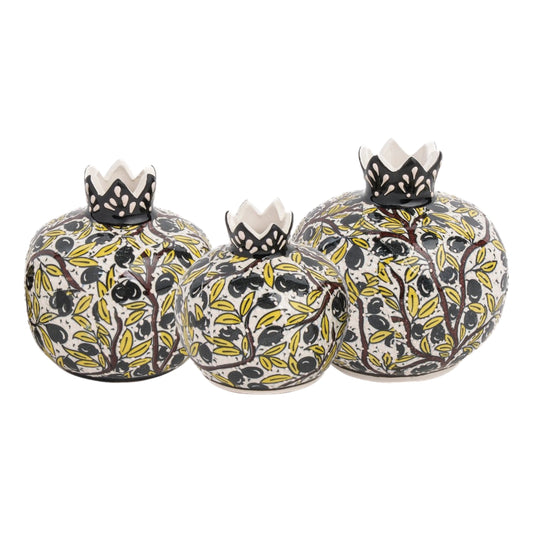 Handmade Ceramic Pomegranate Vase, Ceramic Vase Home Decor