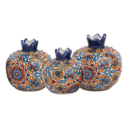 Handmade Ceramic Pomegranate Vase, Ceramic Vase Home Decor