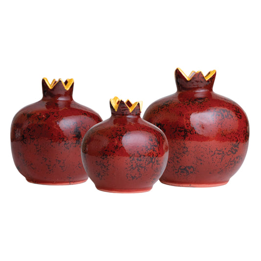 Handmade Ceramic Pomegranate Vase, Ceramic Vase Home Decor