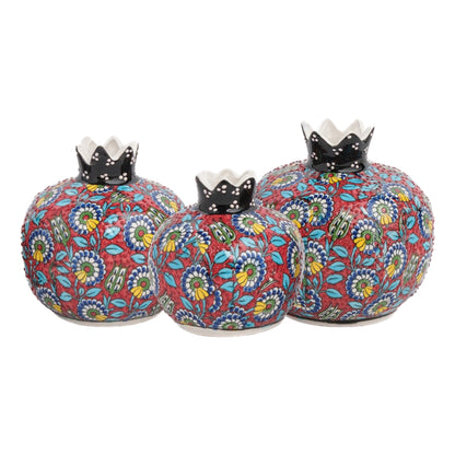 Handmade Ceramic Pomegranate Vase, Ceramic Vase Home Decor