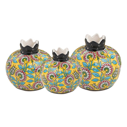 Handmade Ceramic Pomegranate Vase, Ceramic Vase Home Decor