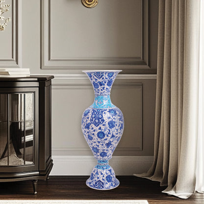 Handmade Ceramic Decorative Vase, Sapphire Elegance Ceramic Vase