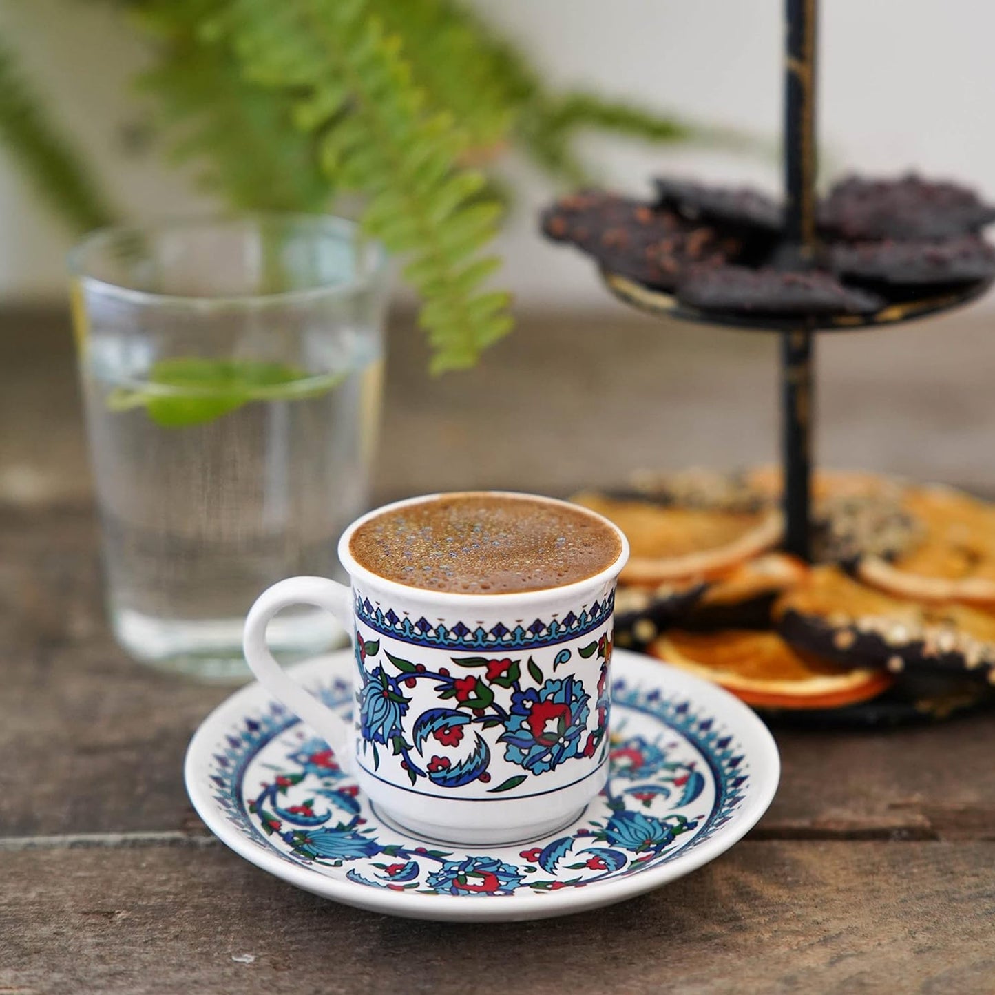 Handmade Porcelain Turkish Coffee Cups, Turkish Coffee Cup with Saucer Sets