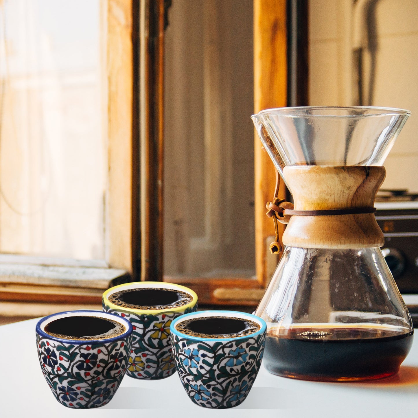 Ceramic Espresso Cups, 2.5 Oz Espresso Cups Set of 5