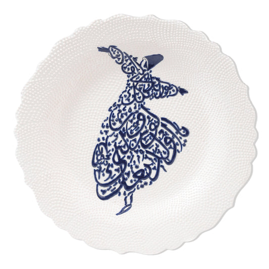 Ceramic Decorative Plate, Sufi Whirl Decorative Plate