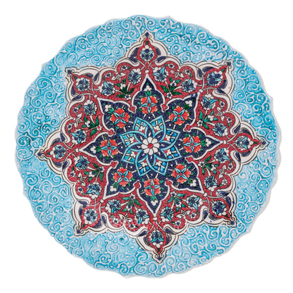 Ceramic Decorative Plate, Mandala Bloom Decorative Plate