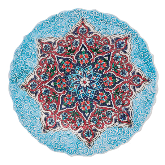 Ceramic Decorative Plate, Mandala Bloom Decorative Plate