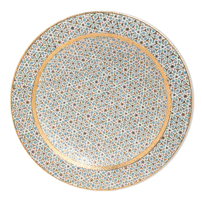 Ceramic Decorative Plate, Timeless Elegance Decorative Plate, Decorative Golden Plate