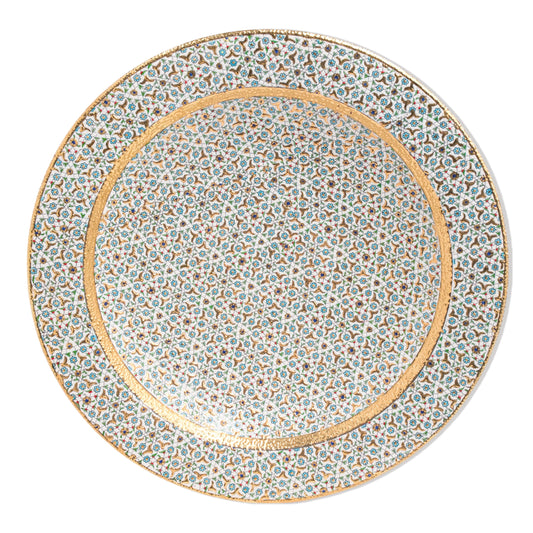 Ceramic Decorative Plate, Timeless Elegance Decorative Plate, Decorative Golden Plate