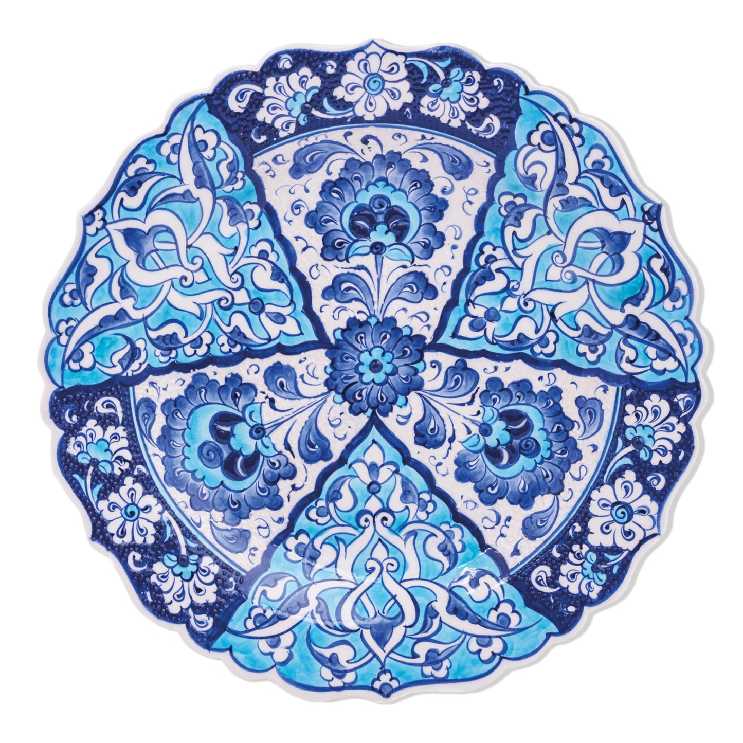 Ceramic Decorative Plate, Azure Elegance Decorative Plate