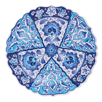 Ceramic Decorative Plate, Azure Elegance Decorative Plate