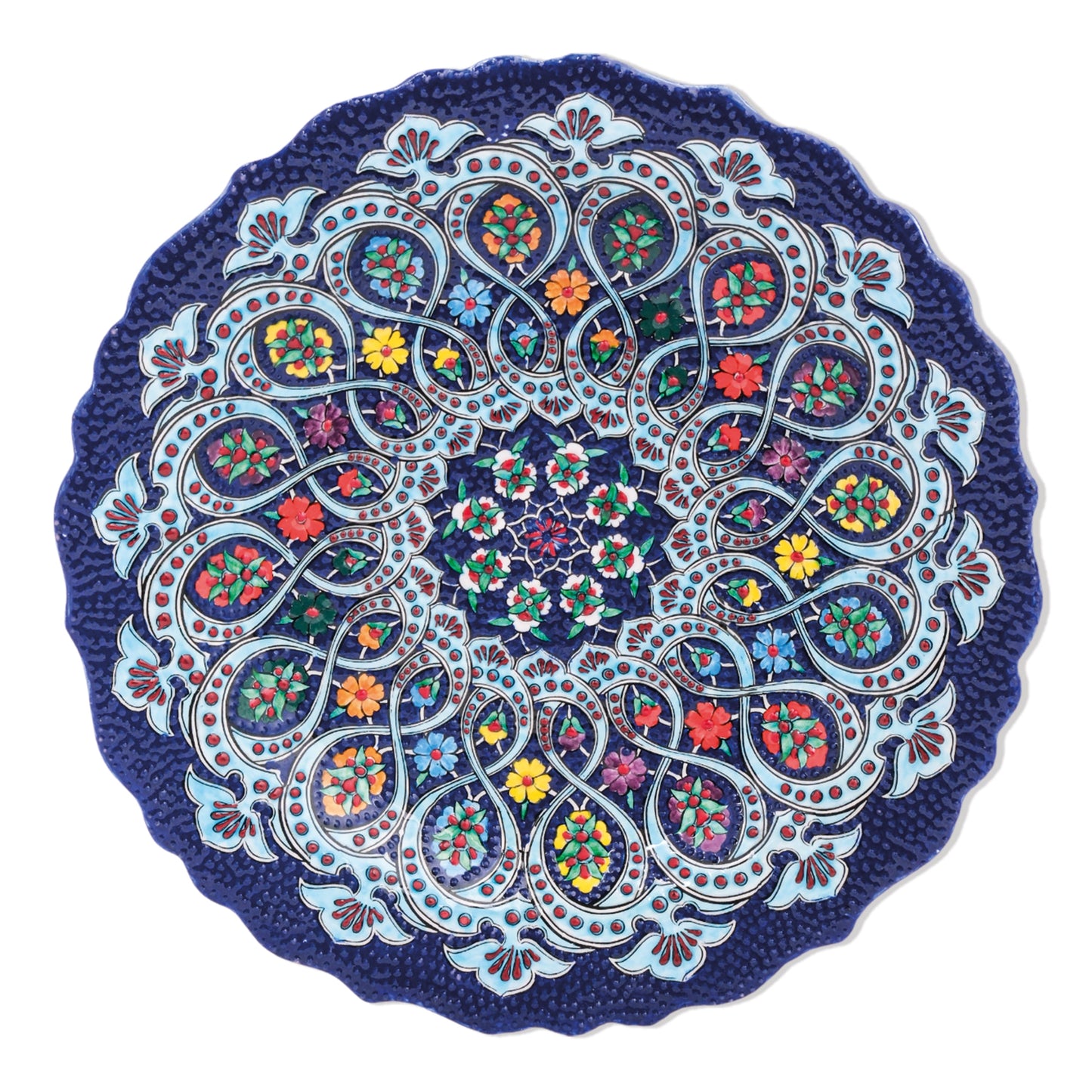 Ceramic Decorative Plate, Paisley Blossom Decorative Plate