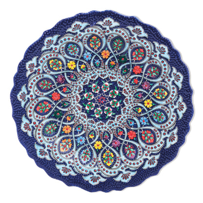 Ceramic Decorative Plate, Paisley Blossom Decorative Plate