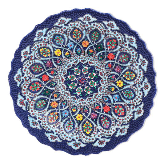 Ceramic Decorative Plate, Paisley Blossom Decorative Plate