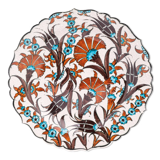 Ceramic Decorative Plate, Rustic Bloom Decorative Plate