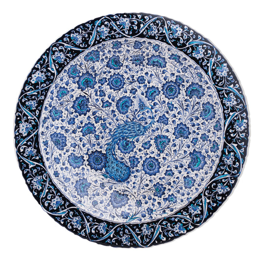 Ceramic Decorative Plate, Peacock Elegance Decorative Plate