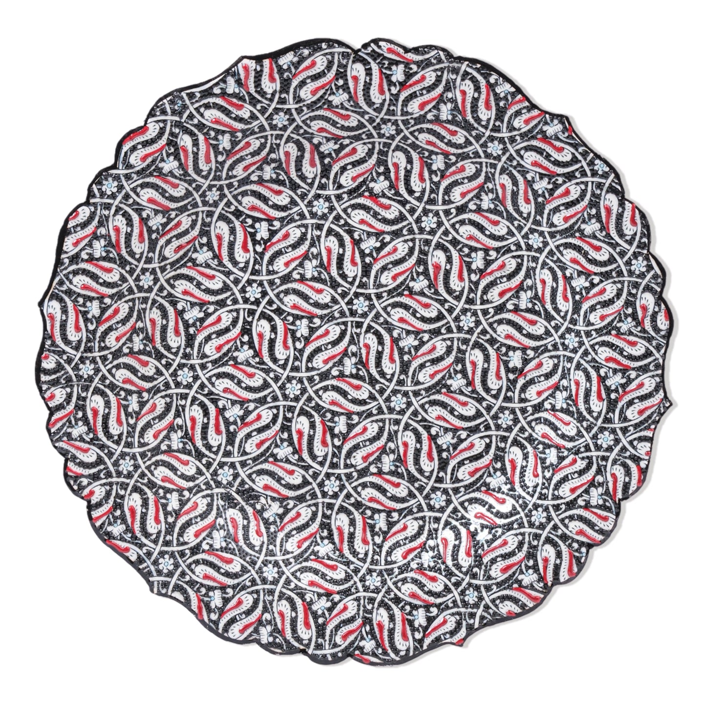 Ceramic Decorative Plate, Monochrome Elegance Decorative Plate