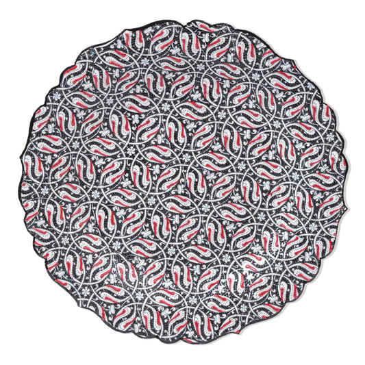 Ceramic Decorative Plate, Monochrome Elegance Decorative Plate