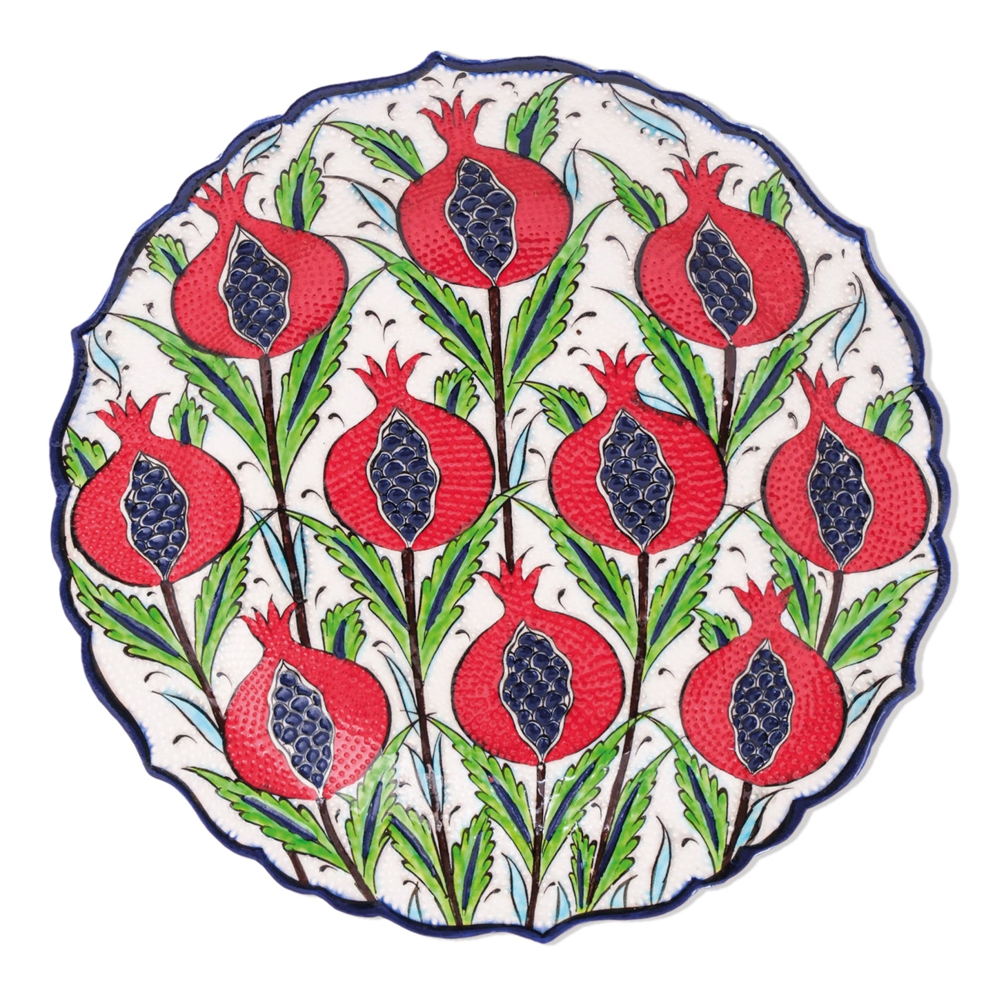 Ceramic Decorative Plate, Pomegranate Harvest Decorative Plate