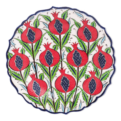 Ceramic Decorative Plate, Pomegranate Harvest Decorative Plate