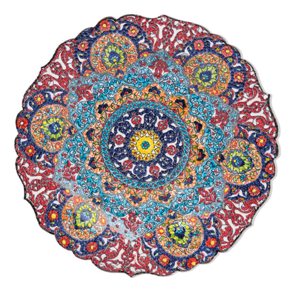 Ceramic Decorative Plate, Mandala Radiance Decorative Plate