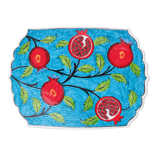 Ceramic Decorative Plate, Pomegranate Garden Decorative Plate