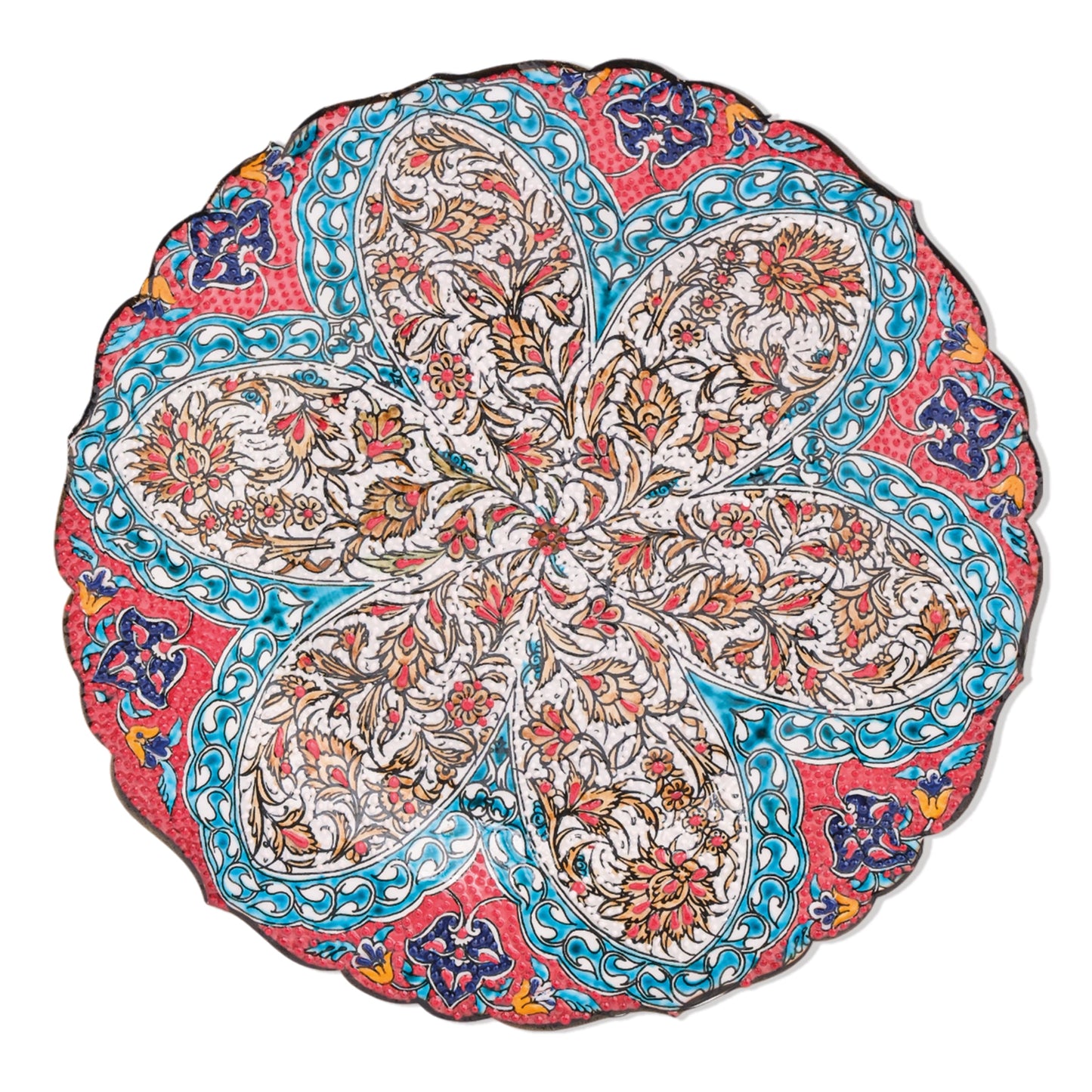 Ceramic Decorative Plate, Floral Radiance Decorative Plate