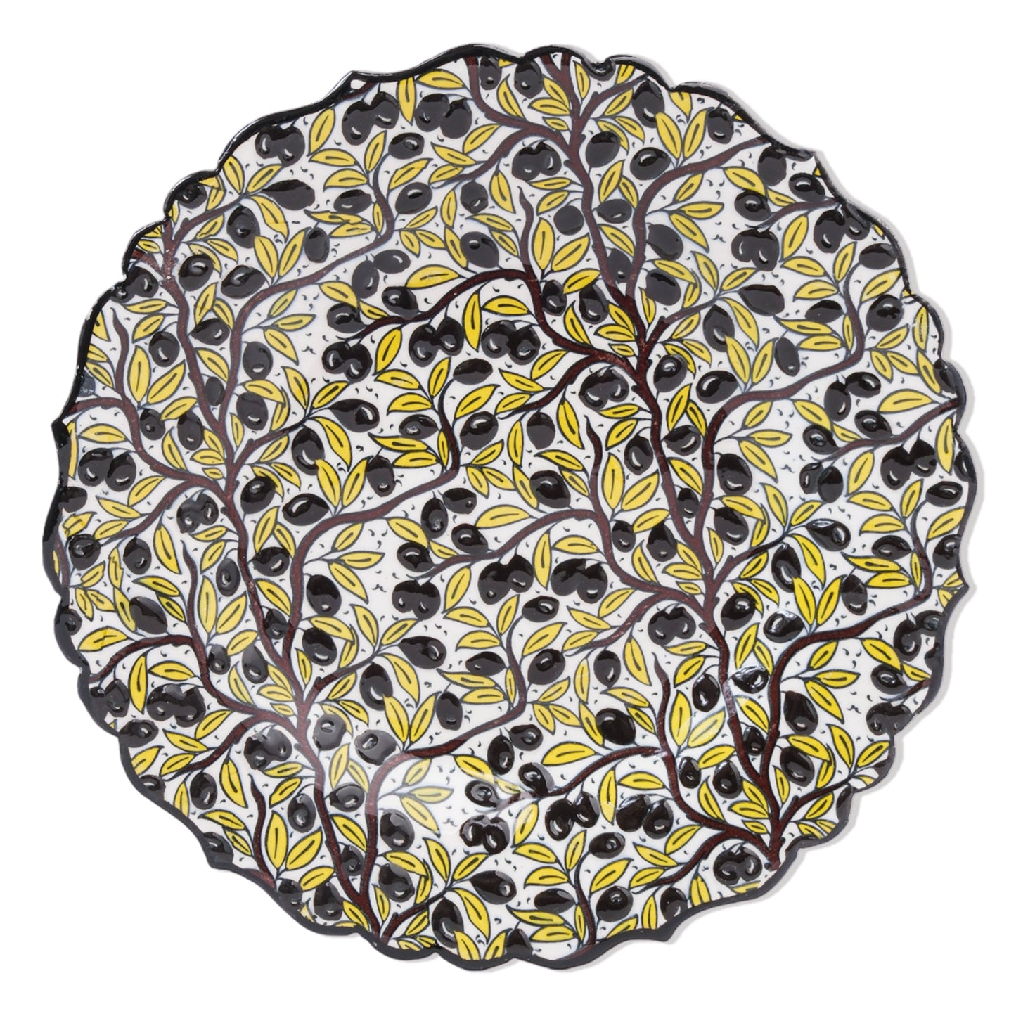 Ceramic Decorative Plate, Olive Harmony Decorative Plate