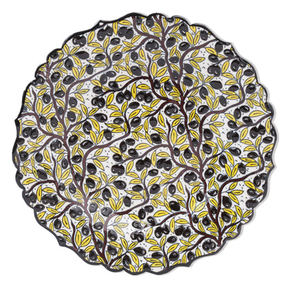 Ceramic Decorative Plate, Olive Harmony Decorative Plate