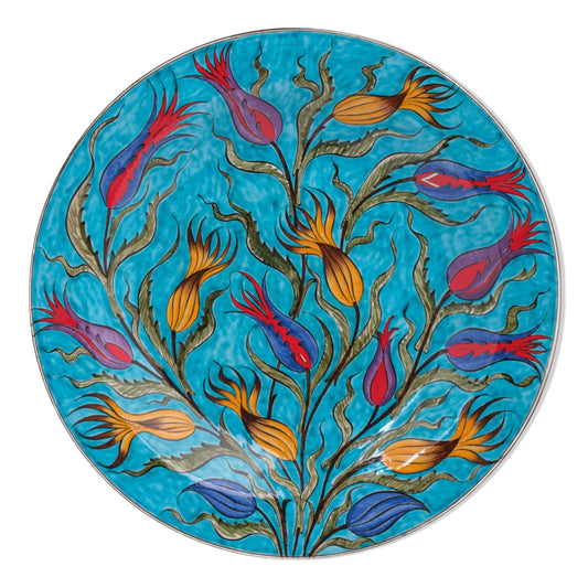 Ceramic Decorative Plate, Tulip Dance Decorative Plate