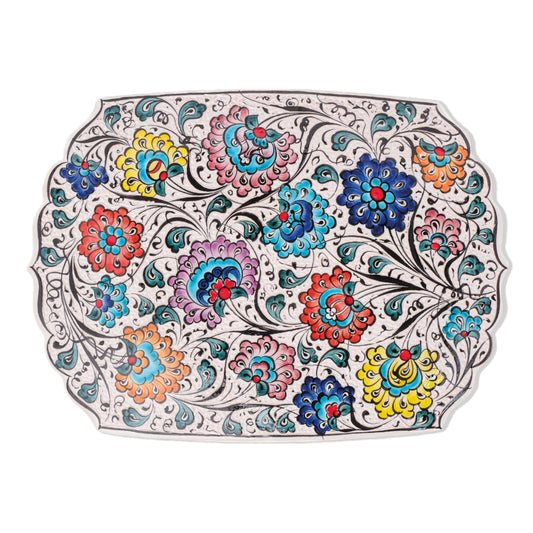 Ceramic Decorative Plate, Floral Symphony Decorative Plate