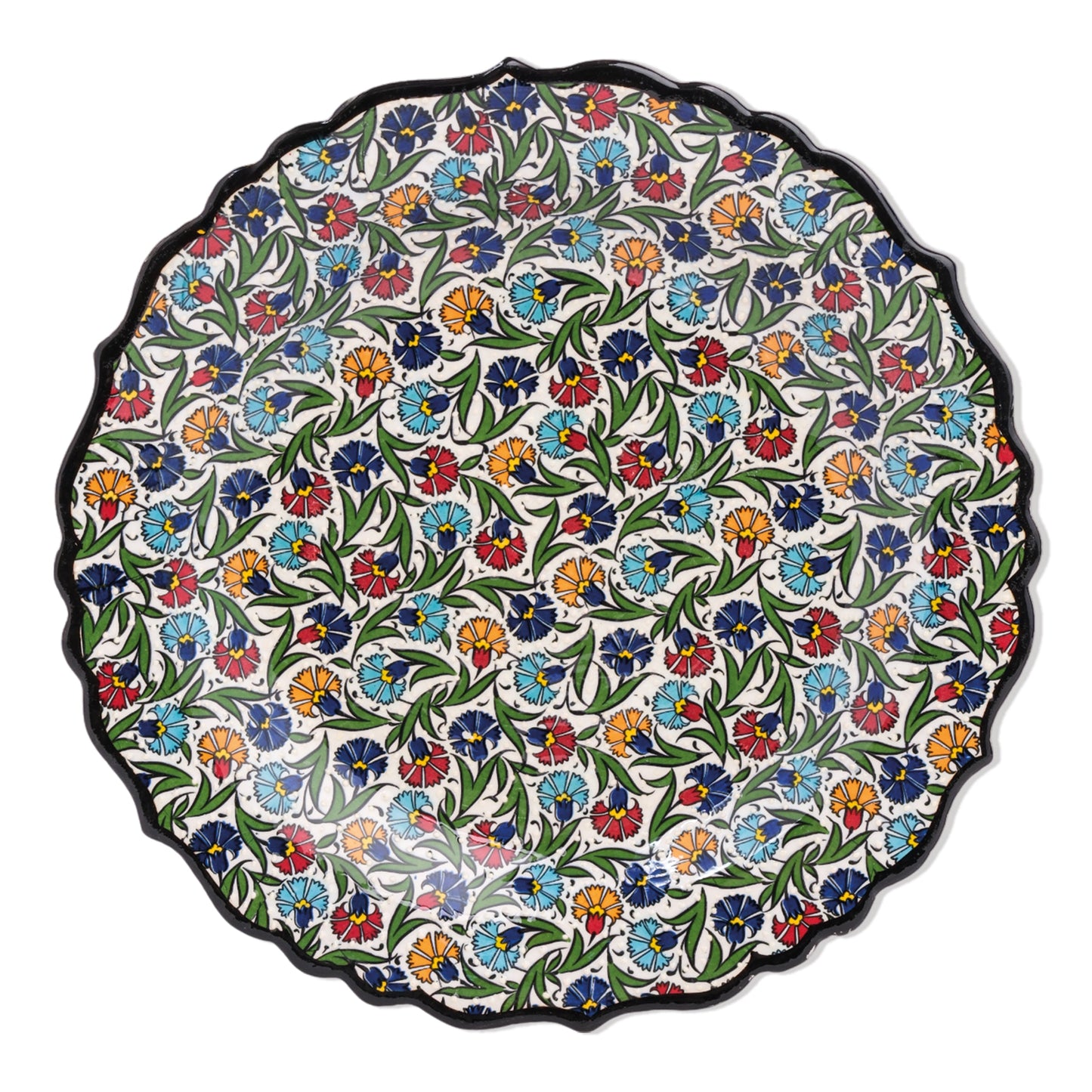 Ceramic Decorative Plate, Floral Harmony Decorative Plate