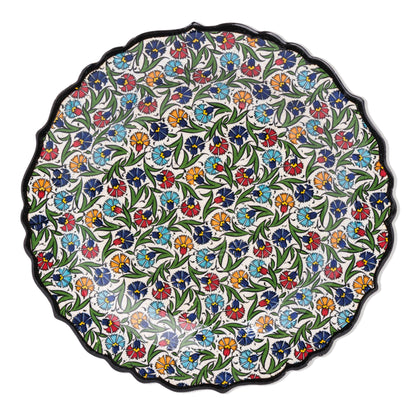 Ceramic Decorative Plate, Floral Harmony Decorative Plate