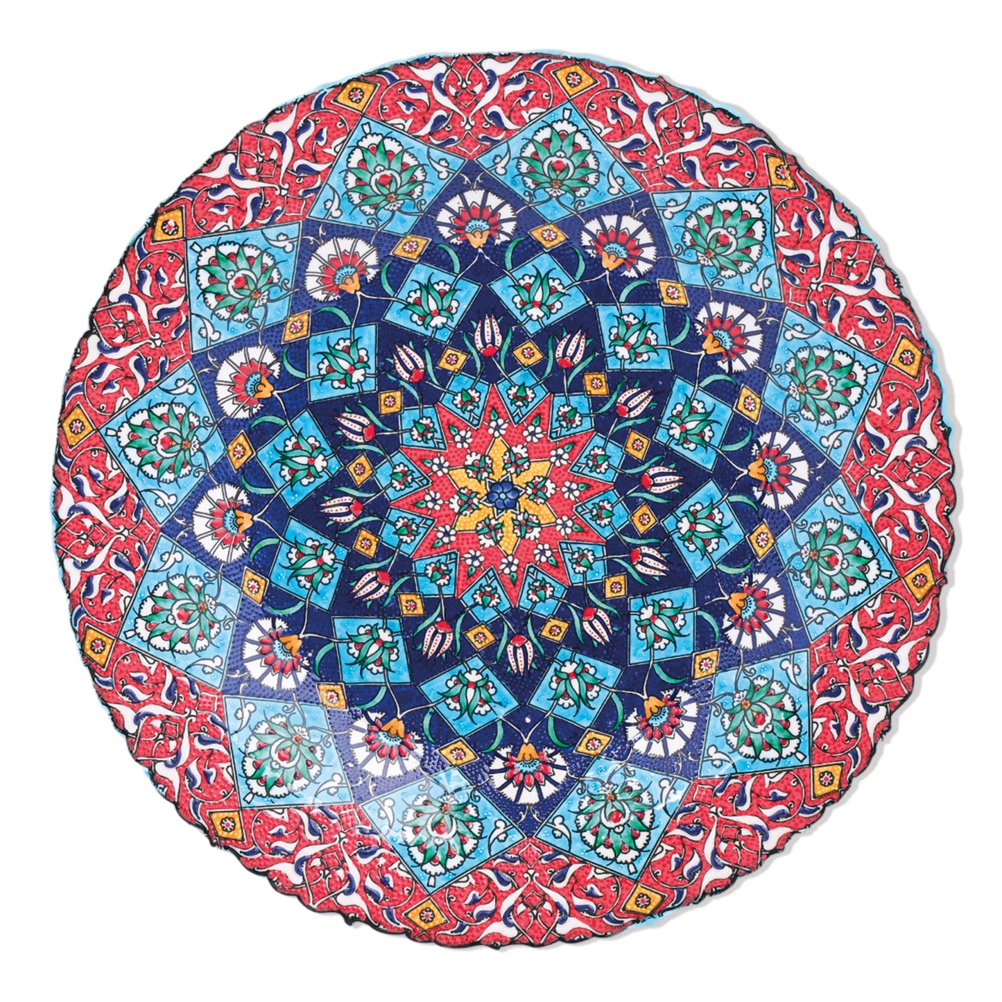 Ceramic Decorative Plate, Royal Mandala Decorative Plate