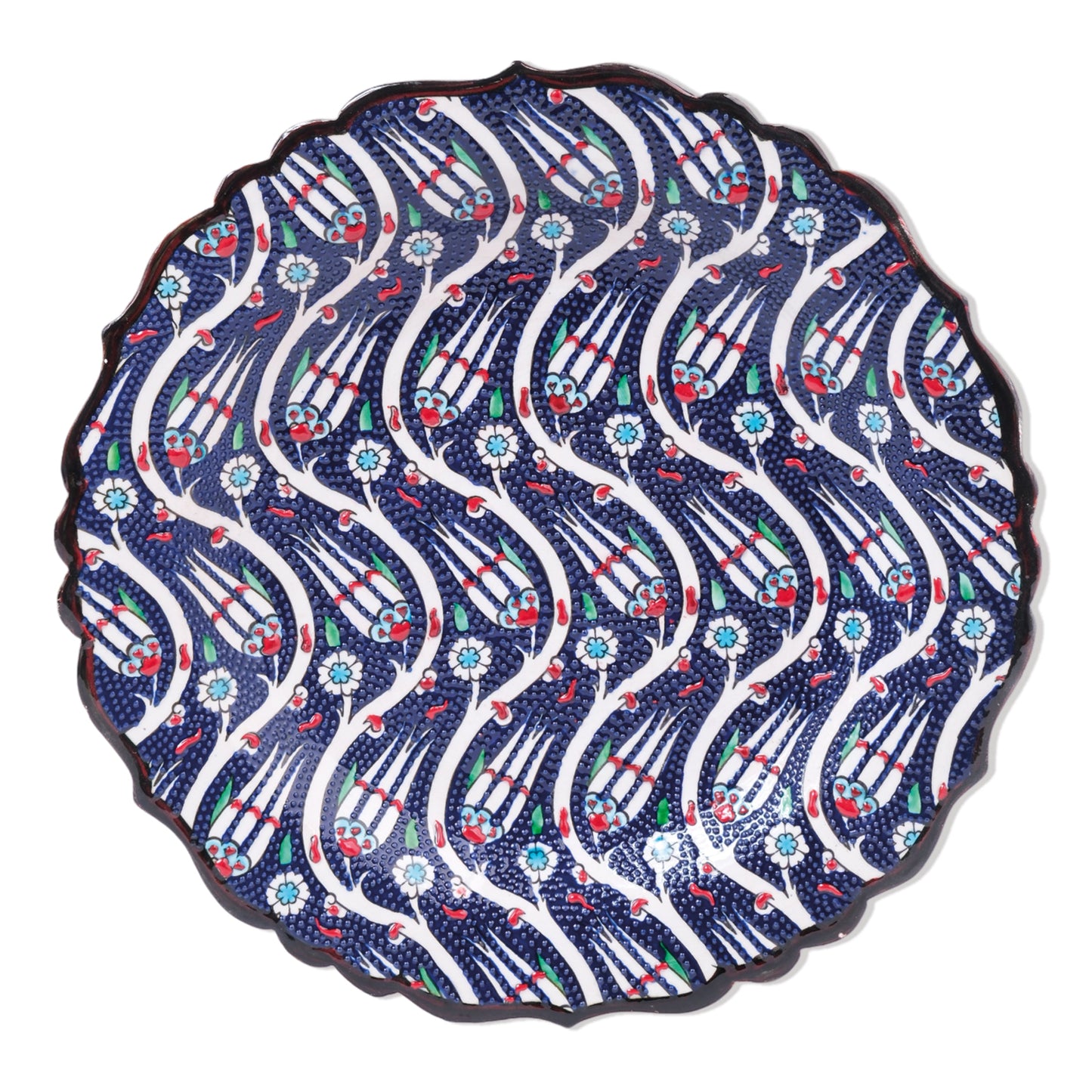 Ceramic Decorative Plate, Tulip Wave Decorative Plate