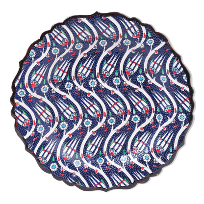 Ceramic Decorative Plate, Tulip Wave Decorative Plate