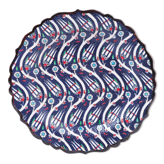 Ceramic Decorative Plate, Tulip Wave Decorative Plate
