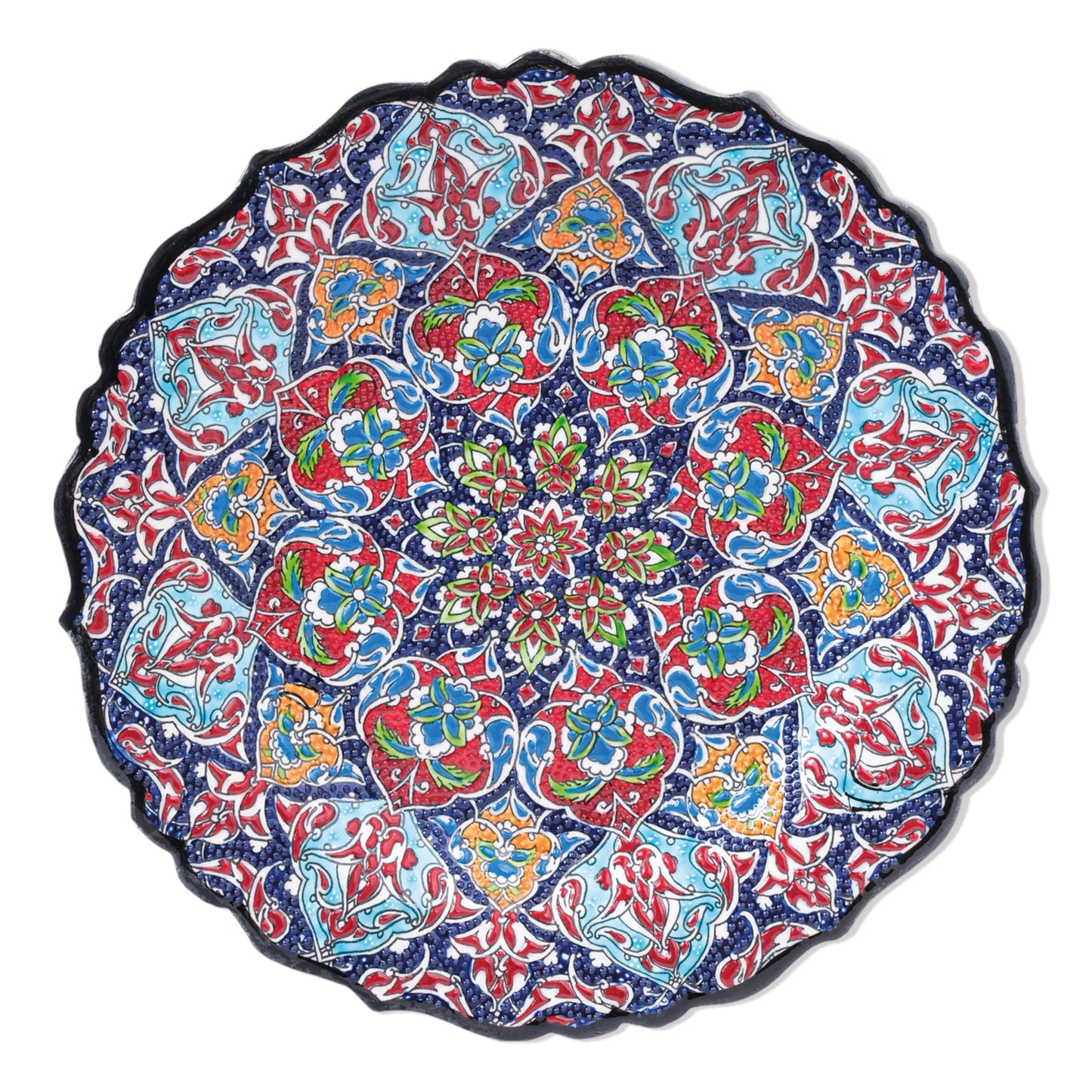 Ceramic Decorative Plate, Royal Mandala Decorative Plate