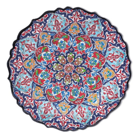 Ceramic Decorative Plate, Royal Mandala Decorative Plate