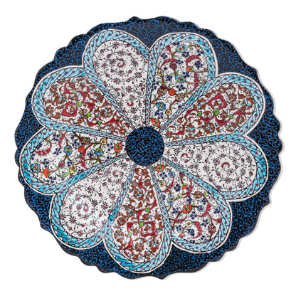 Ceramic Decorative Plate, Blossom Medallion Decorative Plate