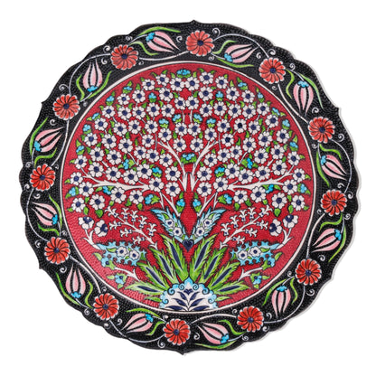 Ceramic Decorative Plate, Blossom Tree Decorative Plate