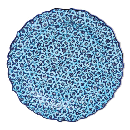 Ceramic Decorative Plate, Sapphire Lace Decorative Plate