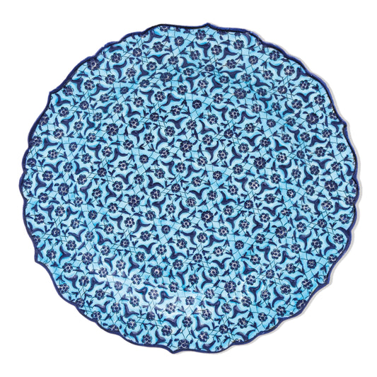 Ceramic Decorative Plate, Sapphire Lace Decorative Plate