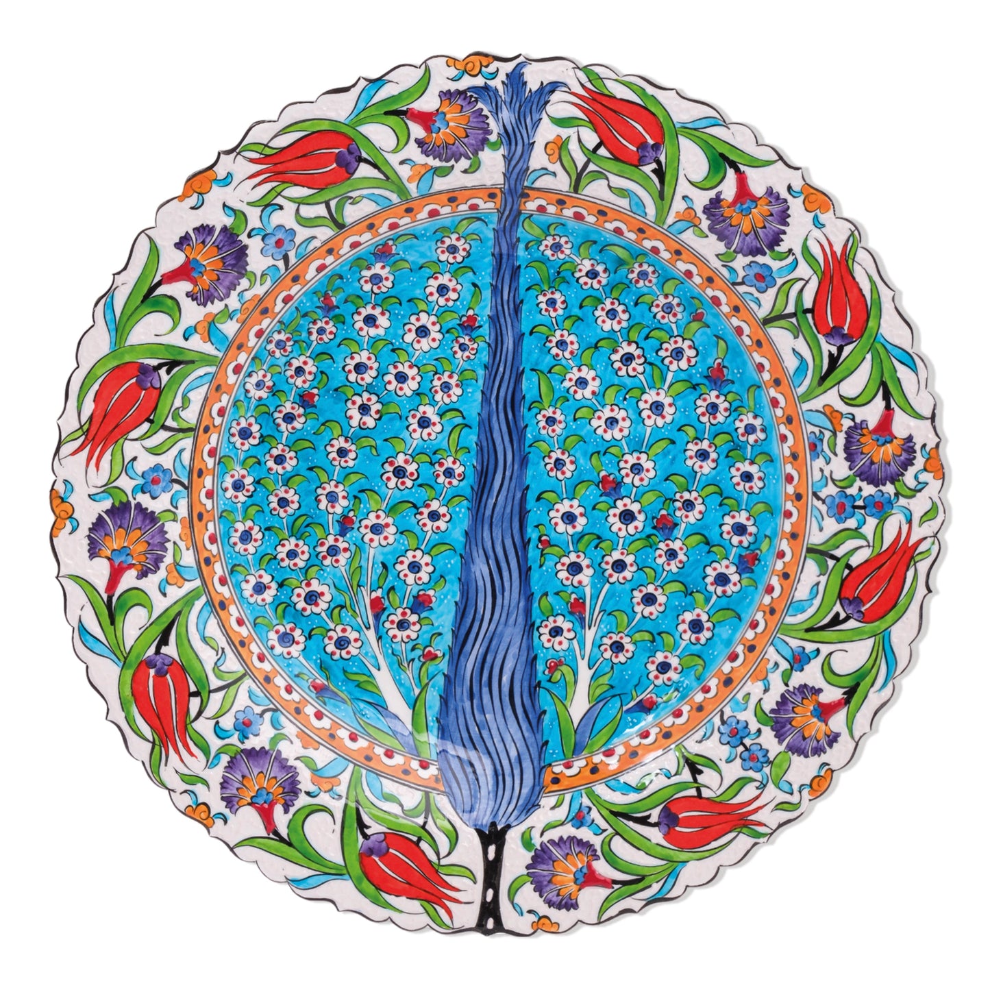 Ceramic Decorative Plate, Cyprus Elegance Decorative Plate