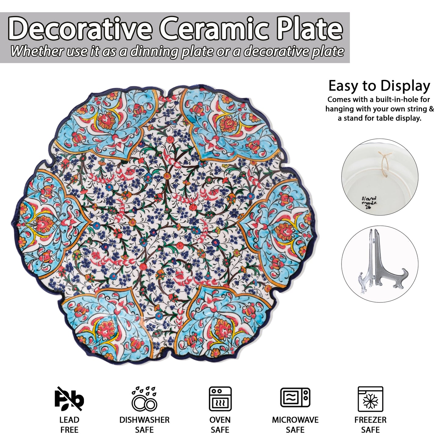 Ceramic Decorative Plate, Imperial Blossom Decorative Plate