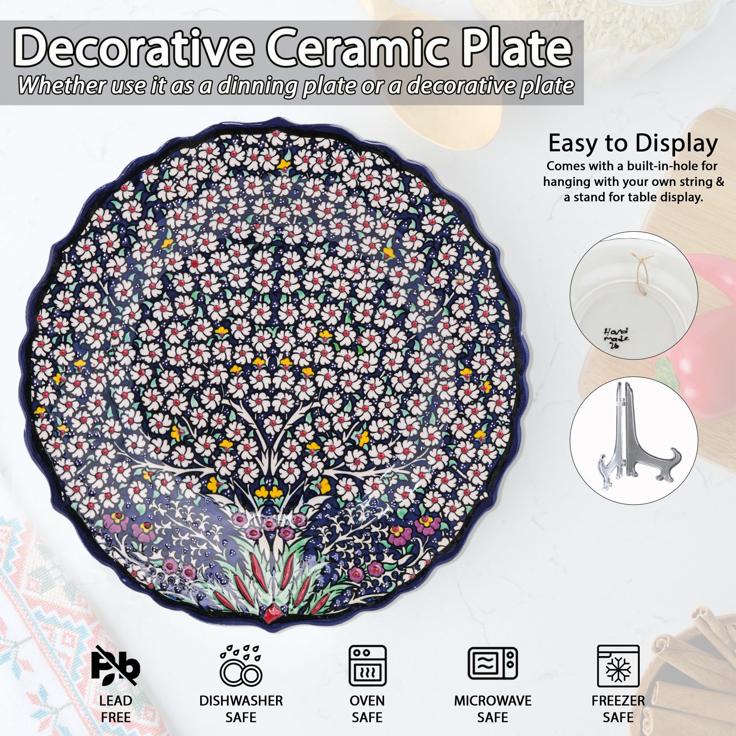 Ceramic Decorative Plate, Blossom Canopy Decorative Plate